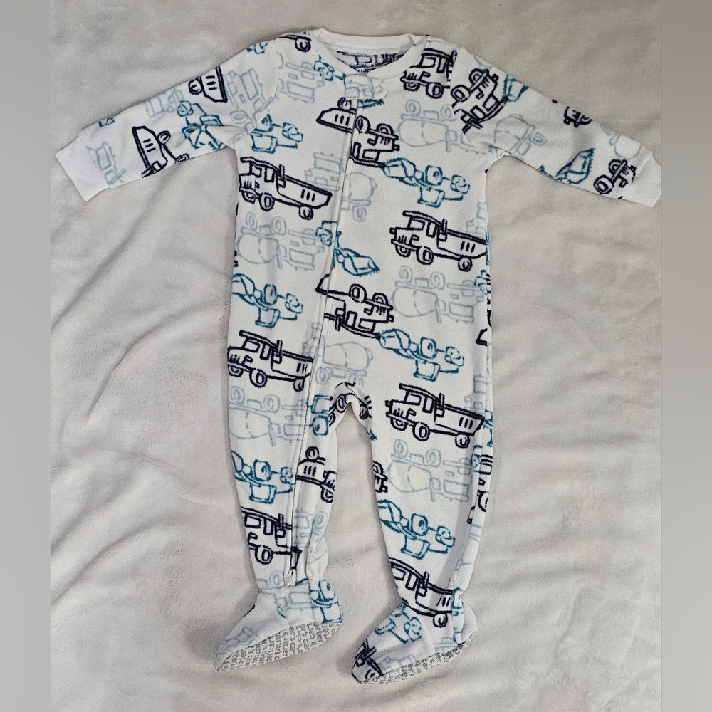 Toddler 1-Piece Construction Fleece Footie Pajamas Size 18 months
